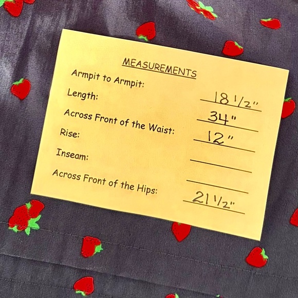 ANTHROPOLOGIE Strawberry Print Smocked Somerset Mini Dress Navy Blue Red Small - Picture 14 of 14